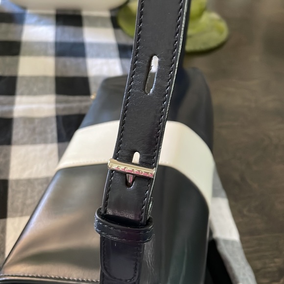 Escada retro box lambskin leather black and white clutch/belt bag - Picture 7 of 16